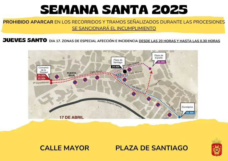 prohibido aparcar SEMAN SANTA
