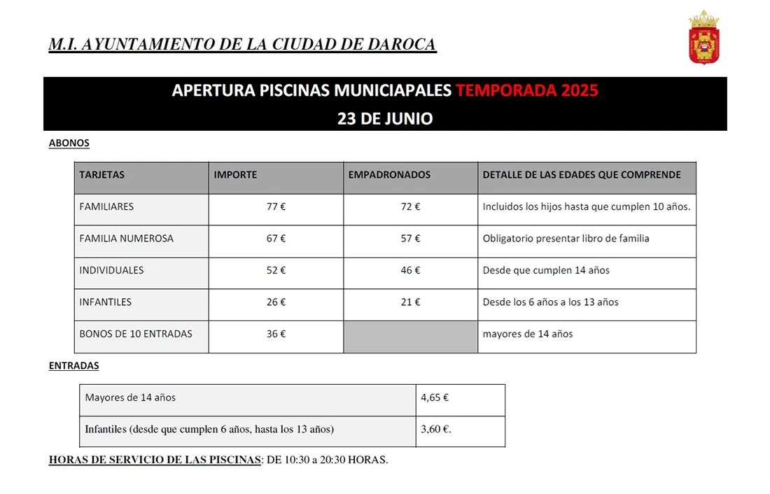 precio piscinas