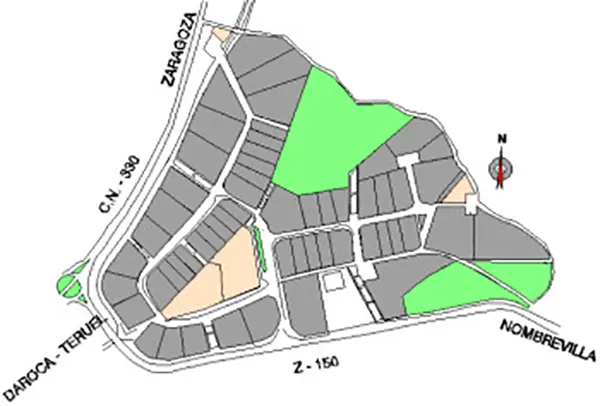 Mapa Polígono Industrial de Daroca